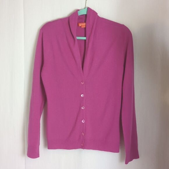 Christopher and Fischer Cashmere Sweater Button Cardigan Size Small - Picture 1 of 5